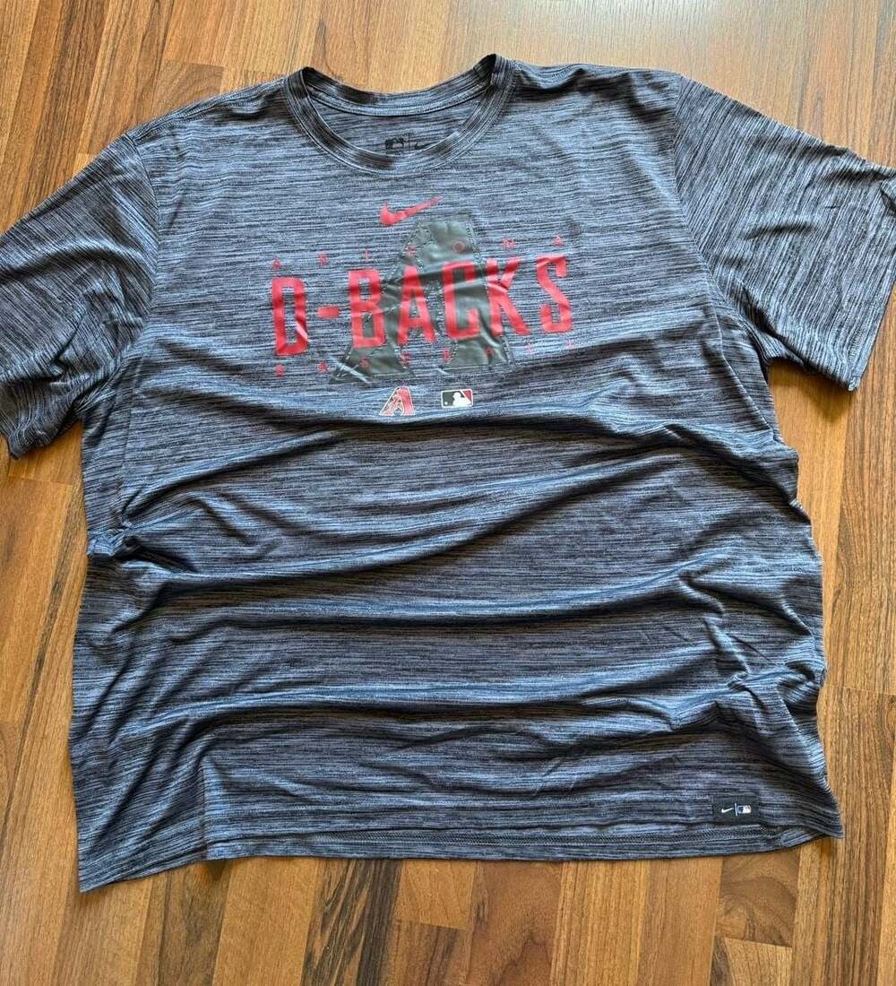 Nike Arizona Diamondbacks MLB Dri-FIT Heather Gray Performance T-Shirt